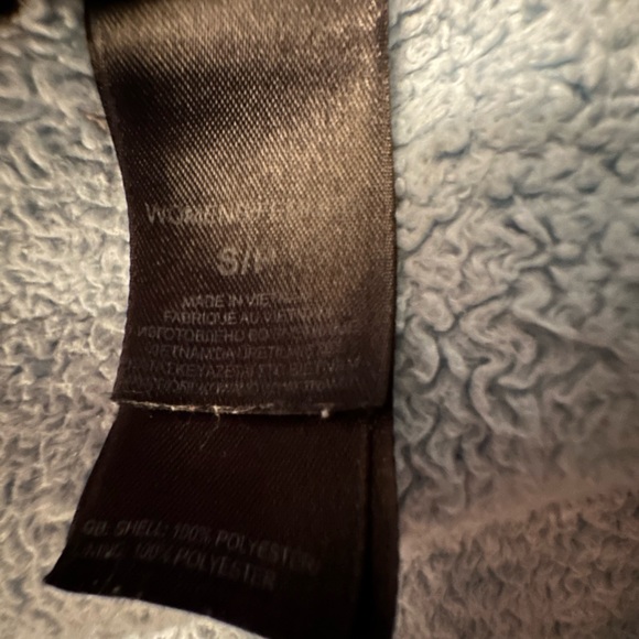 North face women’s pastel blue fuzzy zip up jacket size small - Picture 6 of 7